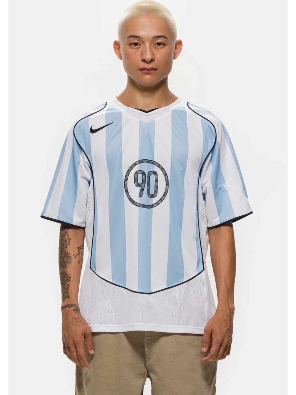 Nike
Total 90 Dri-FIT Soccer Jersey in Psychic Blue/White/Black.